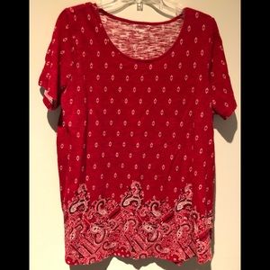 Casual top in bandana style print